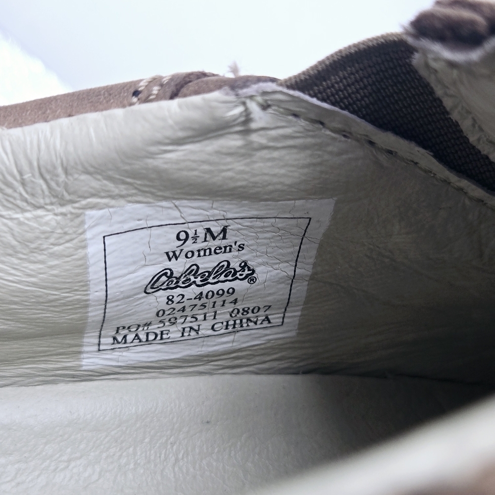 Cabela's Nubuck Leather Slip On Hiking Outdoor Casual Shoes Size 9.5M - Picture 14 of 14